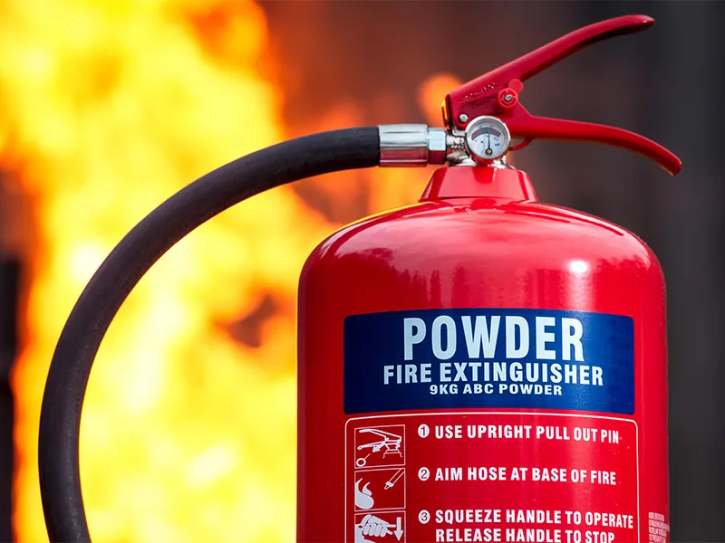 Selection of dry powder fire extinguishers