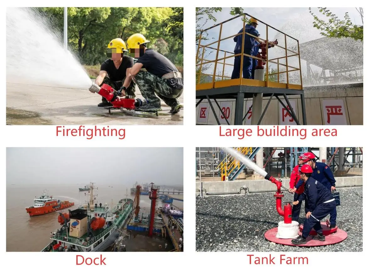 Fire ground monitor applied in petrochemical plant firefighting